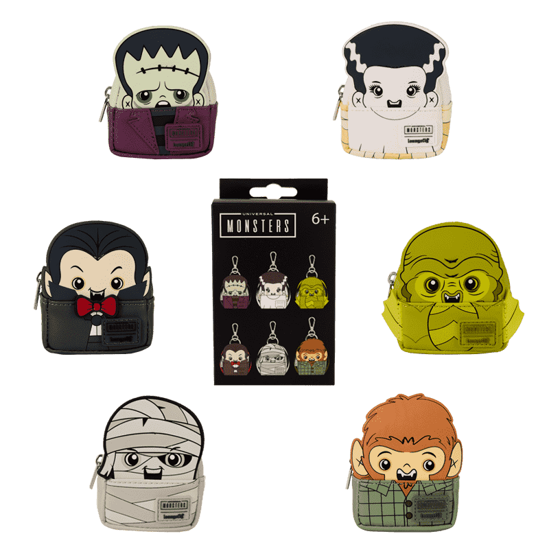 Loungefly Universal Monsters Cosplay Mini Zaino Portachiavi Misterioso