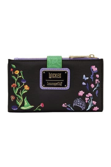 Portefeuille Loungefly Wicked Glinda & Elphaba avec fleurs et fermoir en dentelle