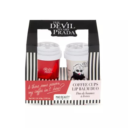 Mad Beauty The Devil Wears Prada Bicchieri da caffè Duo Balsamo Labbra - Aloe Vera & Rosa