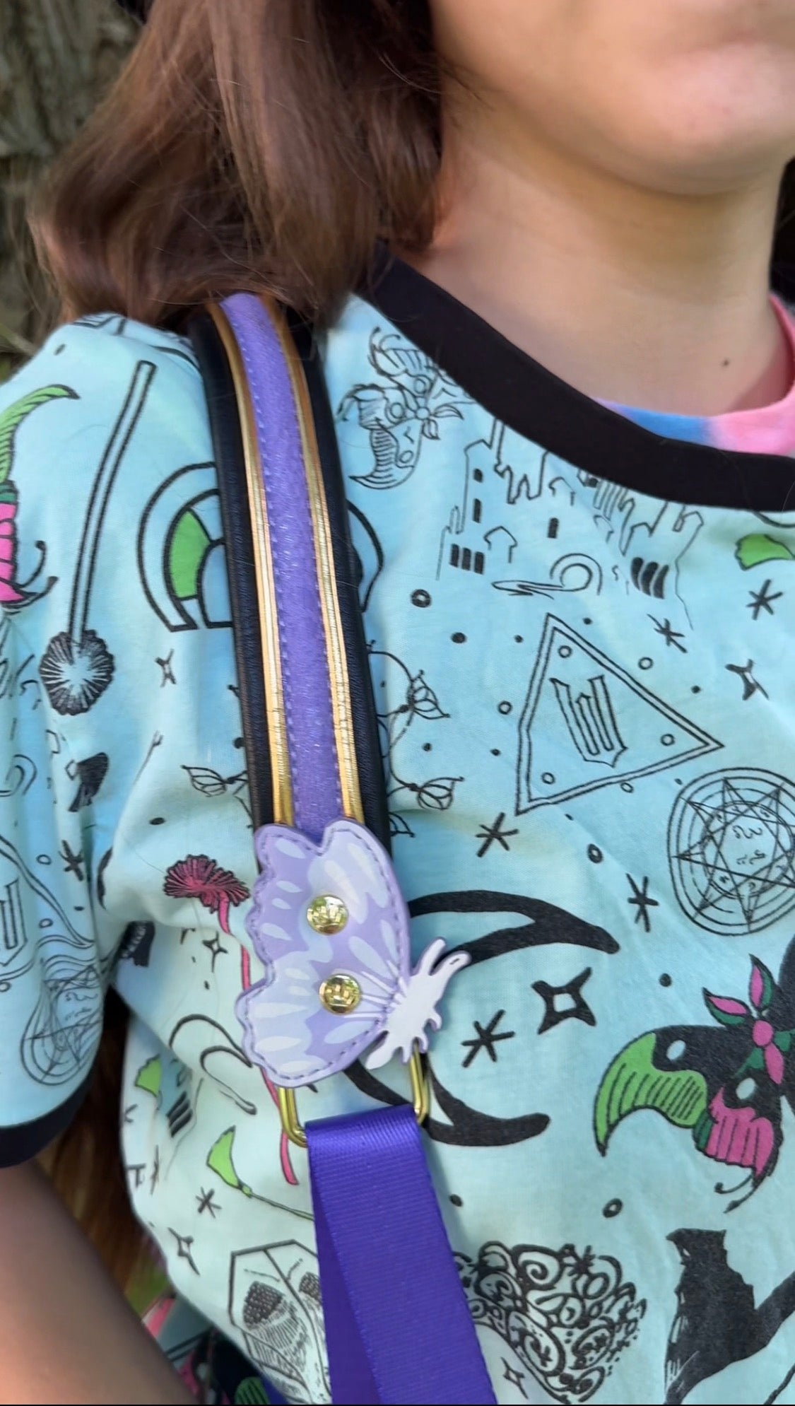 Mini-sac à dos Loungefly Wicked Glinda & Elphaba avec motif floral et dentelle