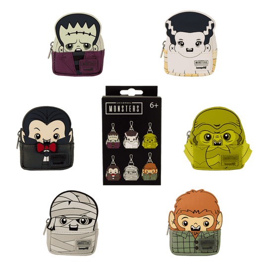 Porte-clés mini sac à dos Loungefly Universal Monsters Cosplay Mystery
