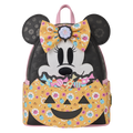 Loungefly Disney Minnie Maus Kürbis Blumen Glow-in-the-dark Mini-Rucksack