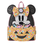 Loungefly Disney Minnie Maus Kürbis Blumen Glow-in-the-dark Mini-Rucksack