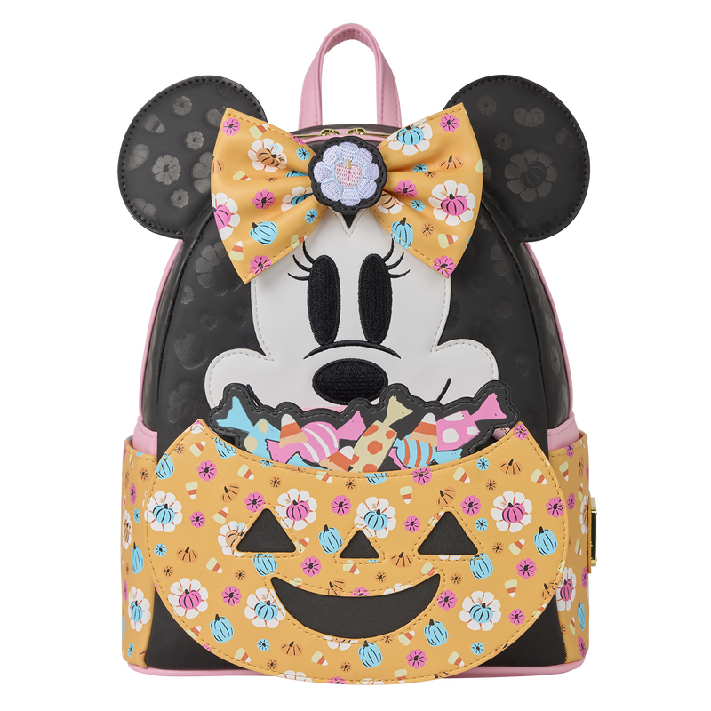 Loungefly Disney Minnie Maus Kürbis Blumen Glow-in-the-dark Mini-Rucksack