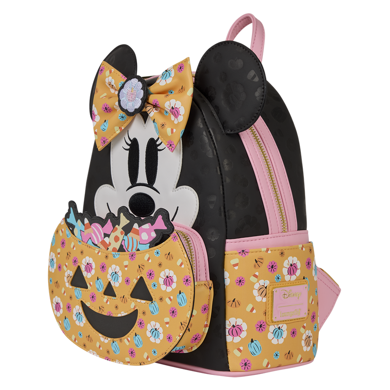 Loungefly Disney Minnie Maus Kürbis Blumen Glow-in-the-dark Mini-Rucksack