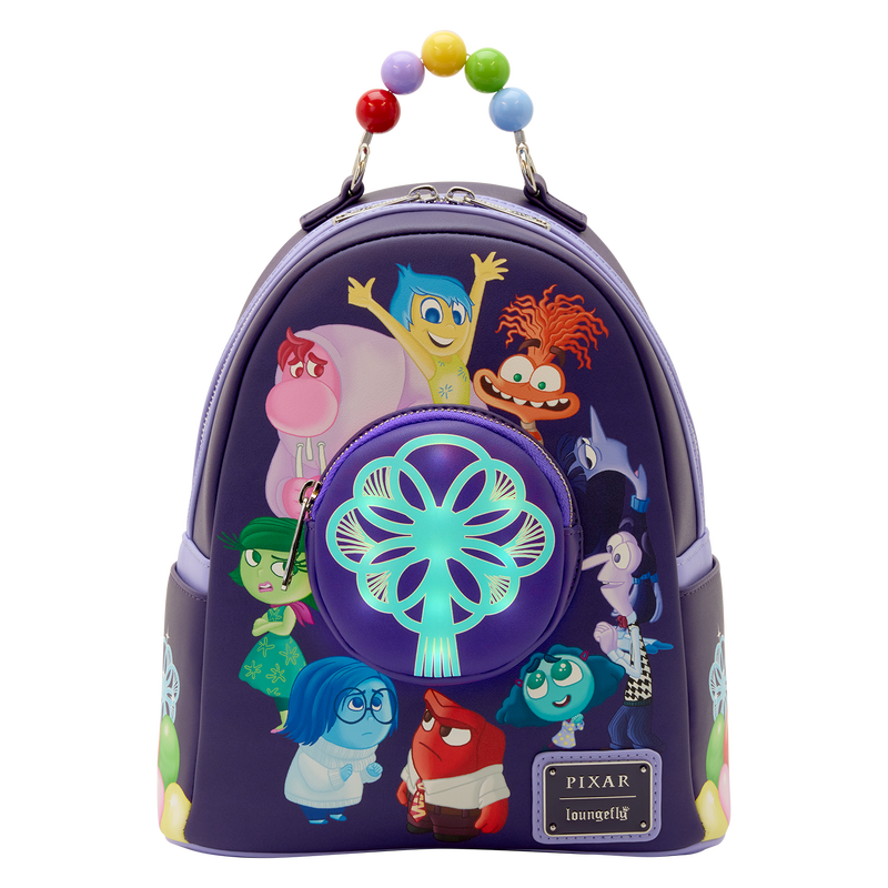 Loungefly Disney Pixar Alles steht Kopf 2 Mini-Rucksack mit Leuchtfunktion