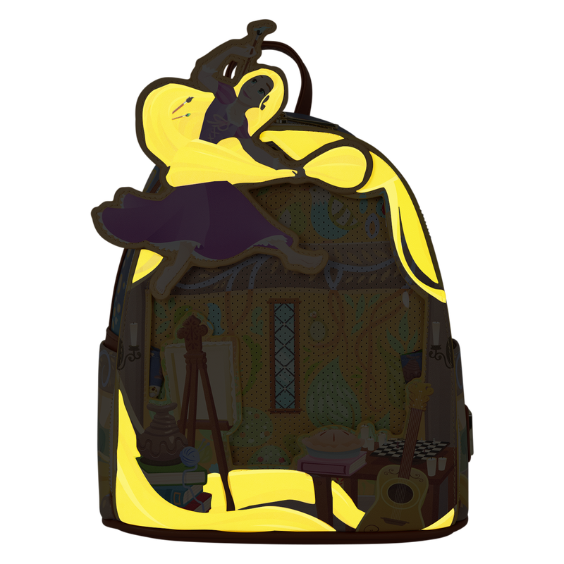 Loungefly Disney Rapunzel Neu verföhnt Pin Trader Mini-Rucksack
