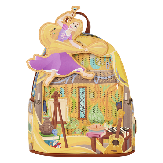 Loungefly Disney Tangled Rapunzel Glow Pin Trader Mini-Rucksack