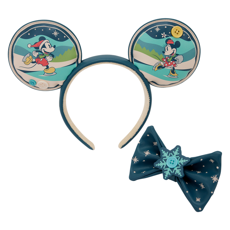 Minnie & Mickey Cerchietto di Natale con orecchie