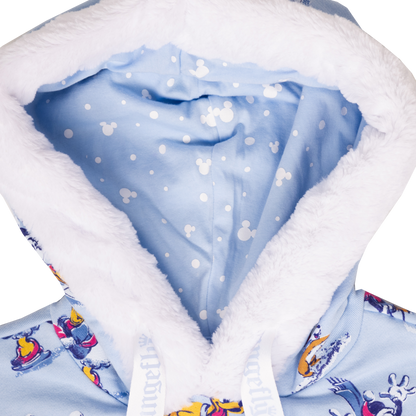 Veste à capuche Loungefly Mickey et ses amis Le pays des merveilles hivernal