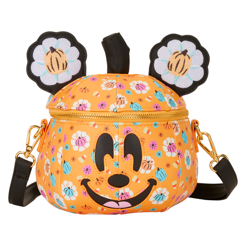 Loungefly Disney Mickey Mouse Kürbis-Blumen-Umhängetasche