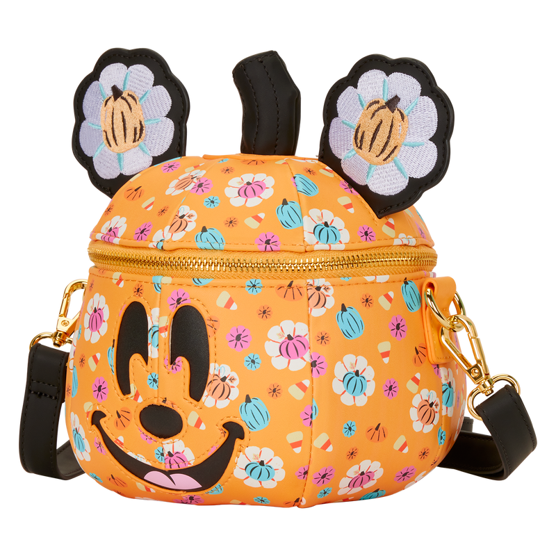Loungefly Disney Mickey Mouse Kürbis-Blumen-Umhängetasche