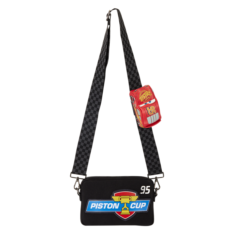 Loungefly Cars 20th Anniversary Piston Cup Sling Crossbody Bag