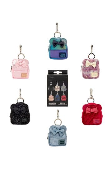 Loungefly Disney Minnie Maus Glitzer Überraschungs-Mini-Rucksack-Schlüsselanhänger