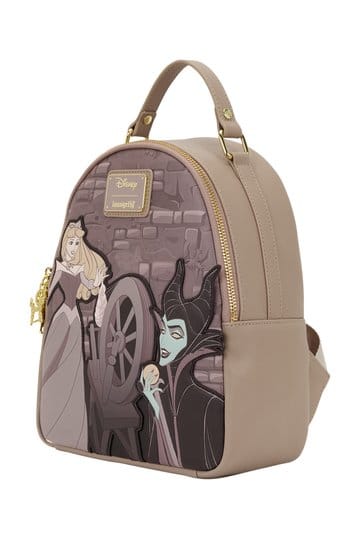 Loungefly La Bella Addormentata e Malefica Mini Zaino con Filatoio