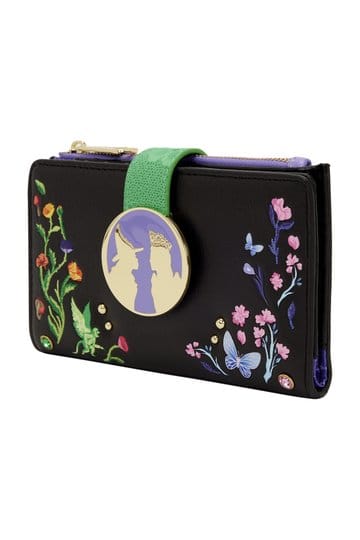 Portefeuille Loungefly Wicked Glinda & Elphaba avec fleurs et fermoir en dentelle
