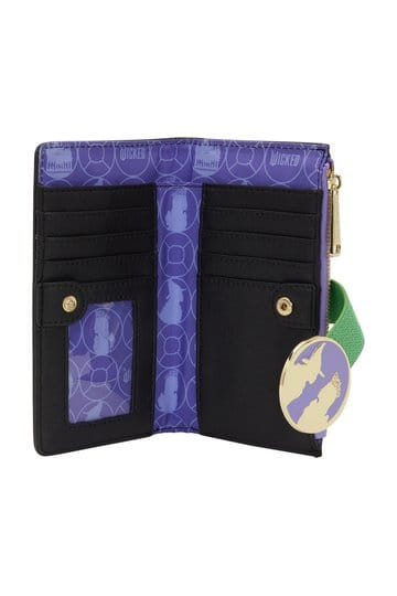 Portefeuille Loungefly Wicked Glinda & Elphaba avec fleurs et fermoir en dentelle
