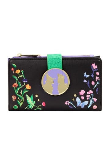 Portefeuille Loungefly Wicked Glinda & Elphaba avec fleurs et fermoir en dentelle