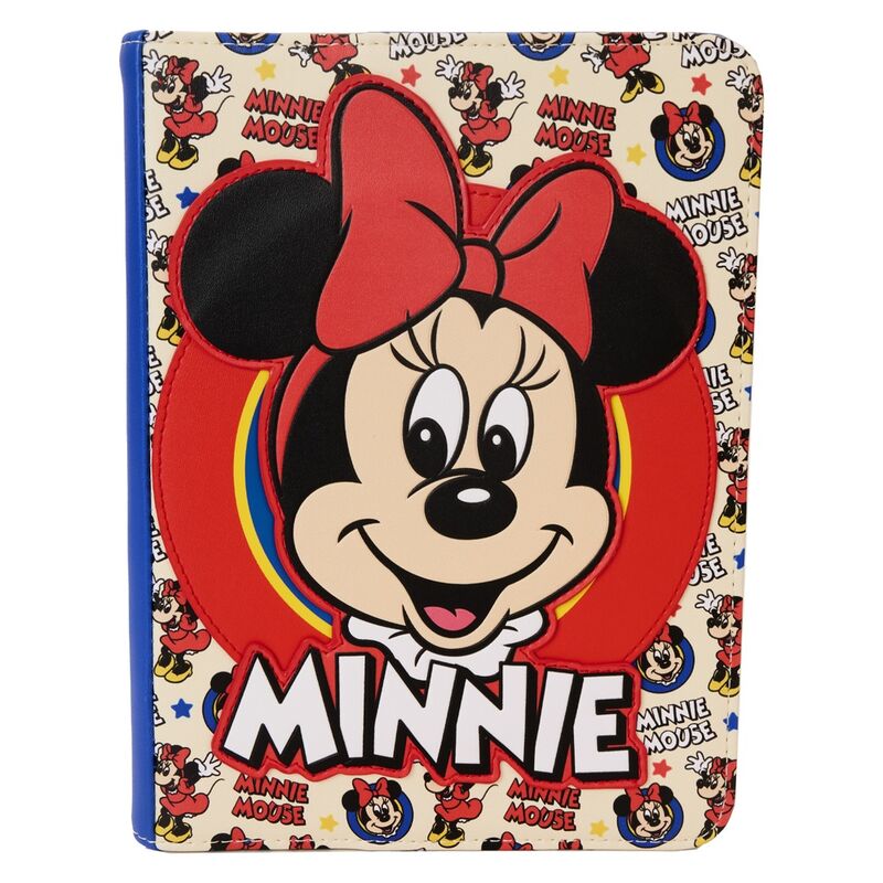 Minnie Mouse – Klassisches, nachfüllbares Briefpapier-Tagebuch mit Allover-Print