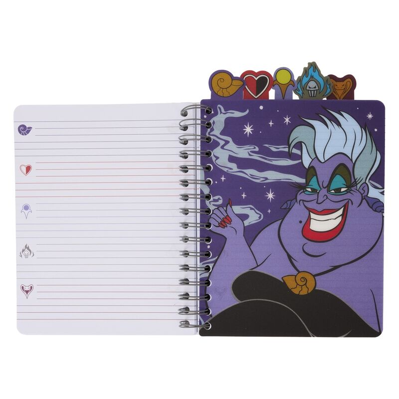 Disney Villains – Allover-Print-Briefpapier-Notizbuch mit Spiralregister