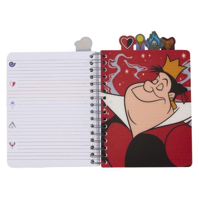 Disney Villains – Allover-Print-Briefpapier-Notizbuch mit Spiralregister