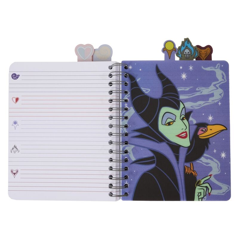 Disney Villains – Allover-Print-Briefpapier-Notizbuch mit Spiralregister
