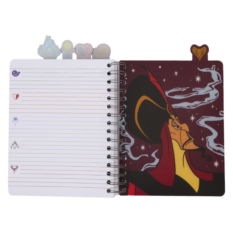 Disney Villains – Allover-Print-Briefpapier-Notizbuch mit Spiralregister