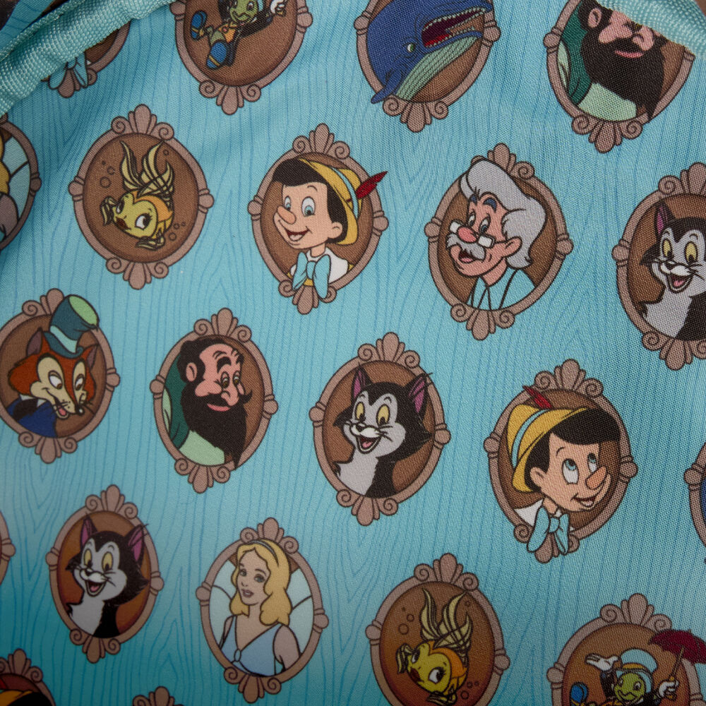 Loungefly Disney Pinocchio Holzrahmen Lenticular Mini-Rucksack