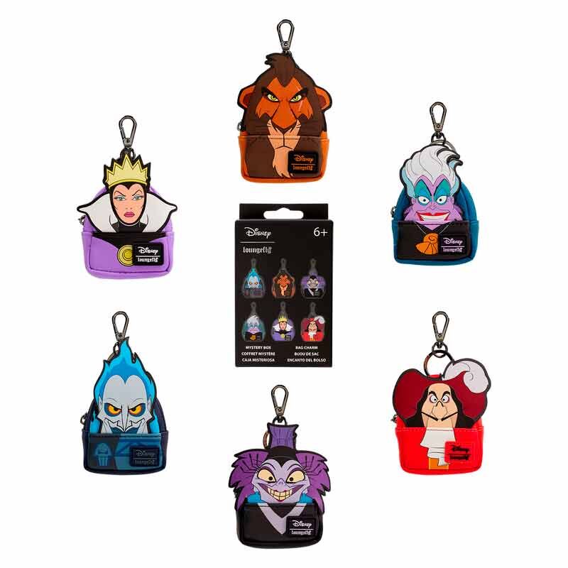 Loungefly Disney Villains Bösewichte Cosplay Mystery Mini Rucksack Schlüsselanhänger