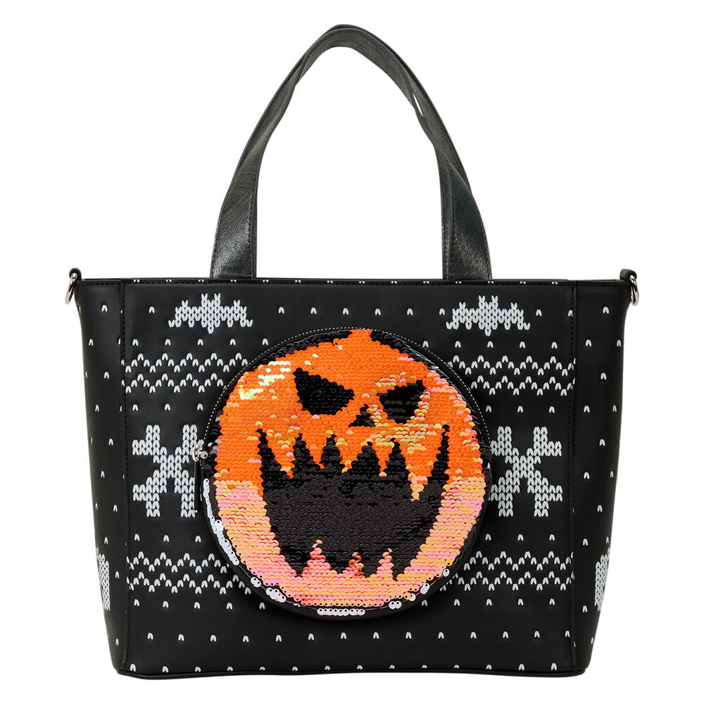 Loungefly Disney The Nightmare Before Christmas Strick-Optik Umhängetasche