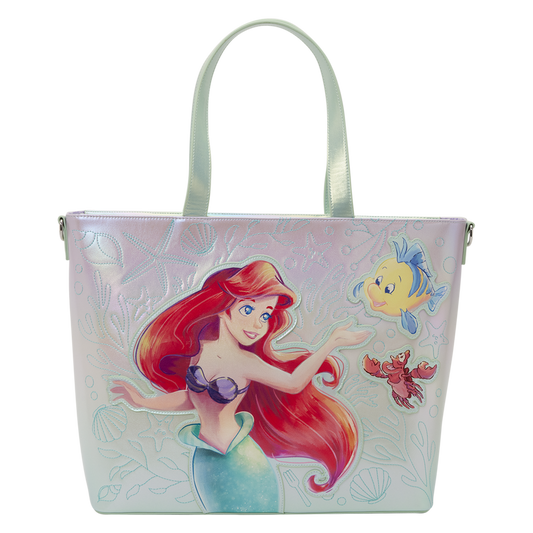 Borsa tote Loungefly con Ariel, Flounder e Sebastian de La Sirenetta e borsellino portamonete