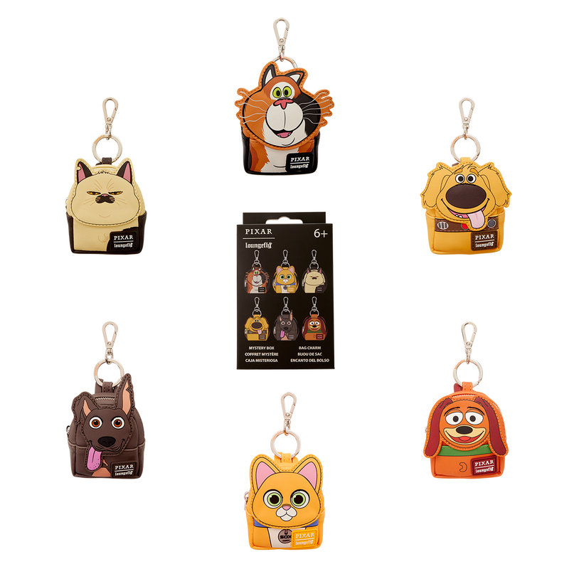 Loungefly Disney Pixar Hunde & Katzen Mystery Mini-Rucksack-Schlüsselanhänger