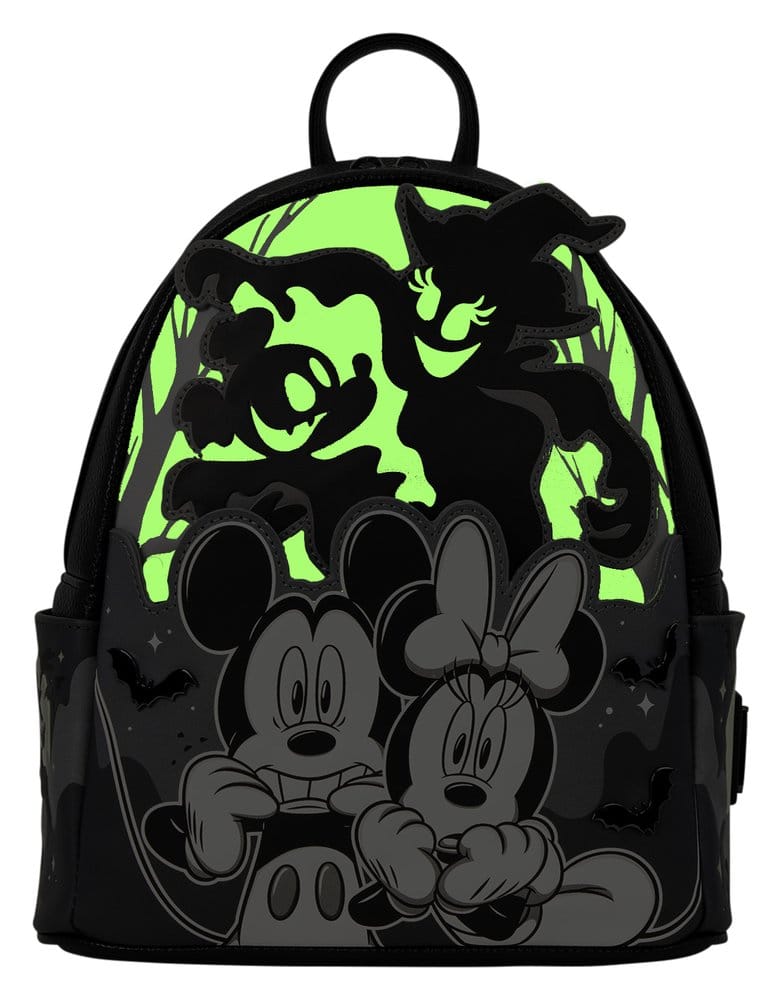 Loungefly Disney Mickey & Minnie Mouse – Geister Glow in the Dark Mini-Rucksack
