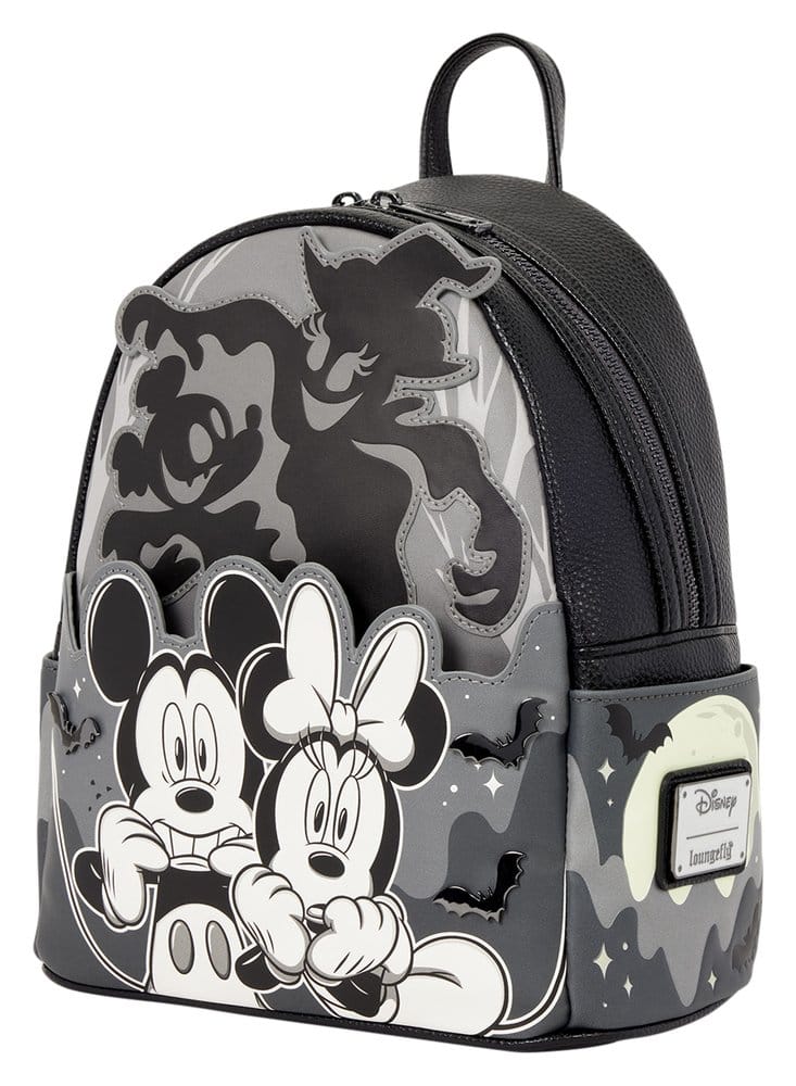Loungefly Disney Mickey & Minnie Mouse – Geister Glow in the Dark Mini-Rucksack