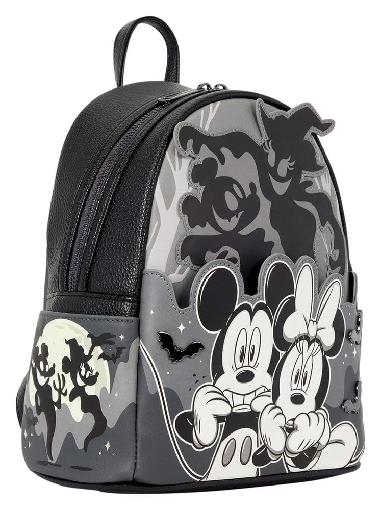 Loungefly Disney Mickey & Minnie Mouse – Geister Glow in the Dark Mini-Rucksack
